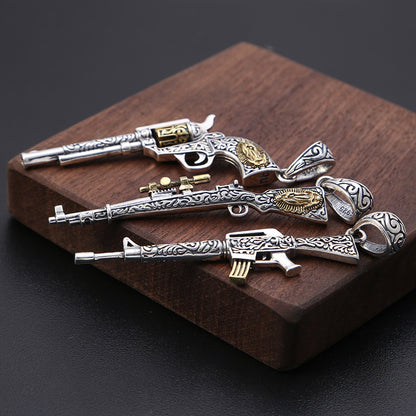 Plata Fina Custom Pistol Necklace 925 Silver